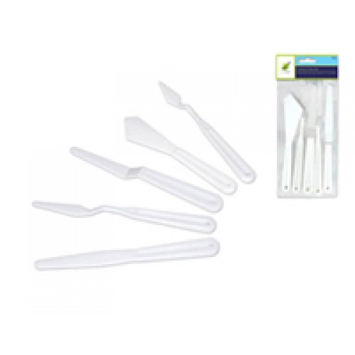Комплект от 5бр. пластмасови ножове и шпатули за моделиране - MT Craft - Palette Knife Set x5